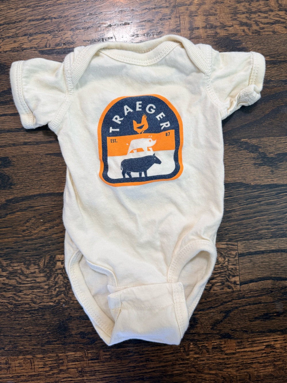 Traeger Short Sleeve Newborn Onsie